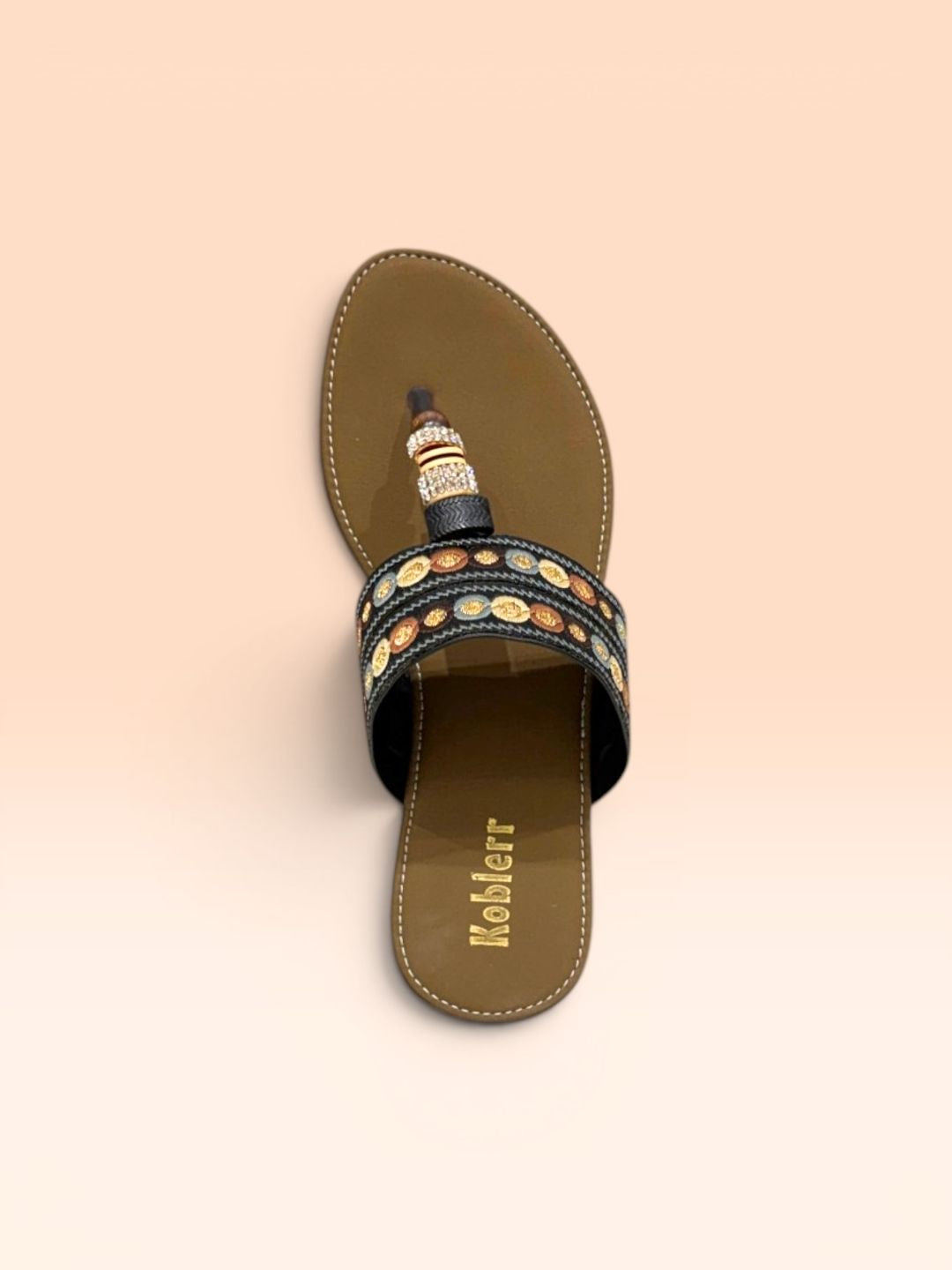 Black Casual Slip-On Sandals