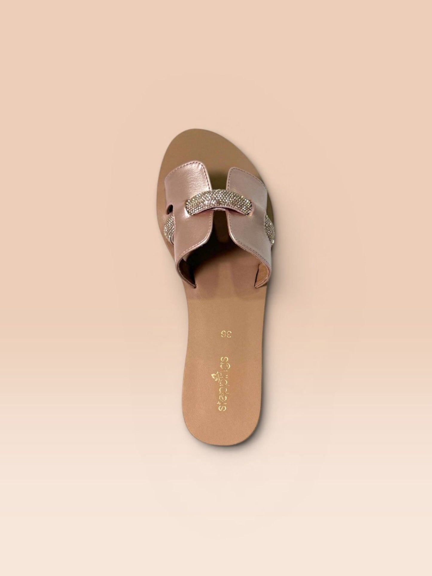 Rose Open-Toe Flats