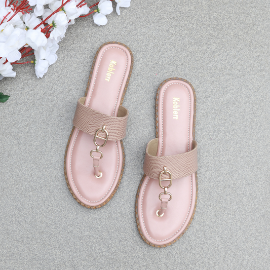 Blush T-strap Flats