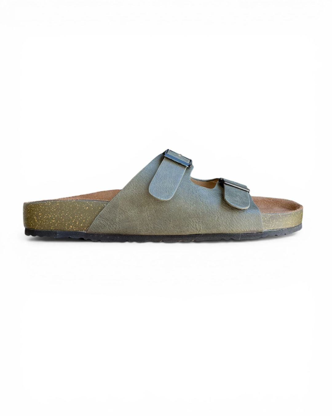 Green Double Strap Casual Sandals