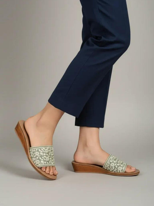 Pastel Green Wedge Heel