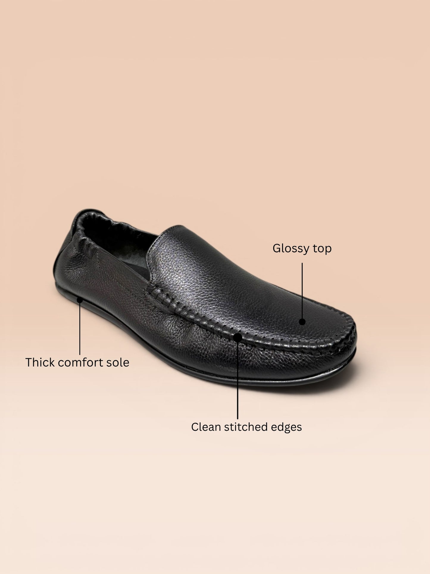 Black Formal Driving Loafers