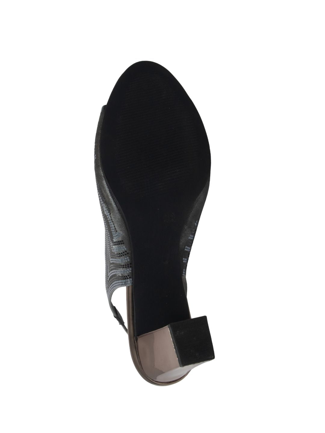 Silver Block Heel Sandals