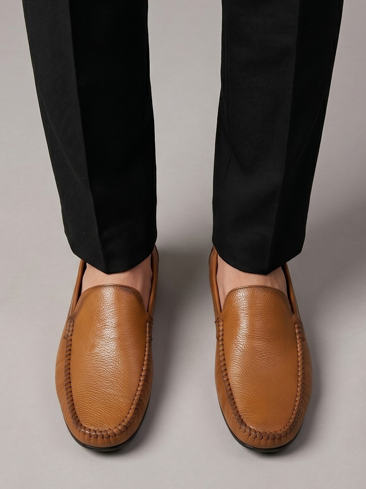 Tan Formal Driving Loafers