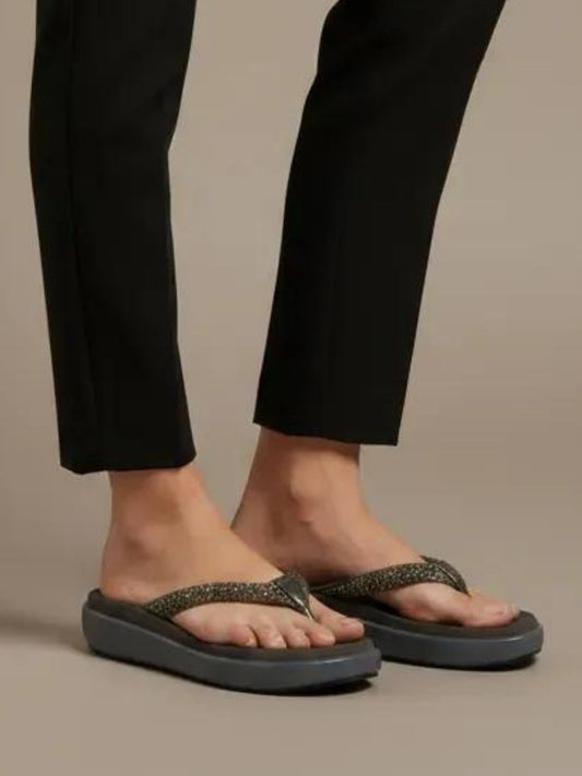 Grey Slip-on sandals