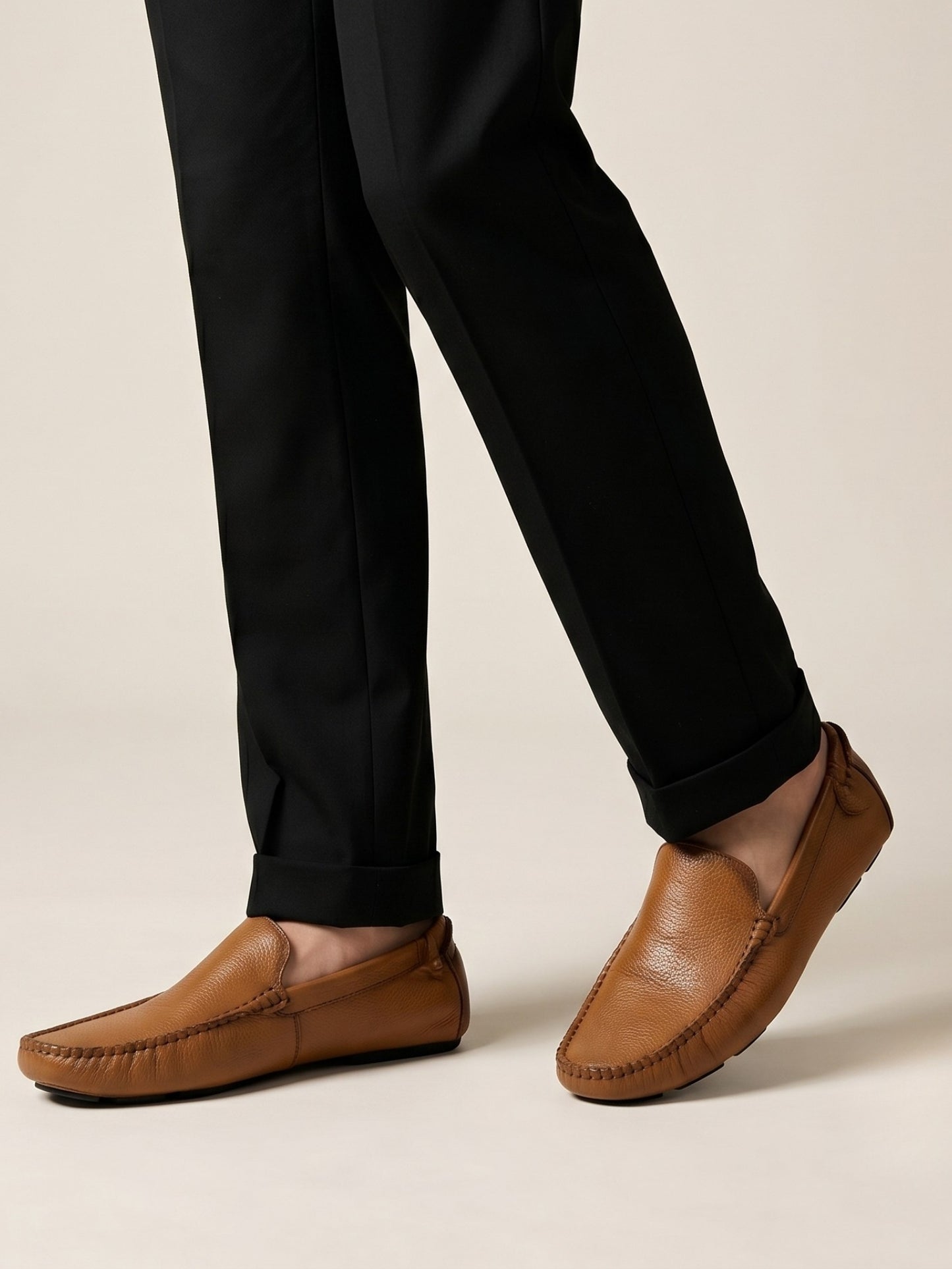 Tan Formal Driving Loafers