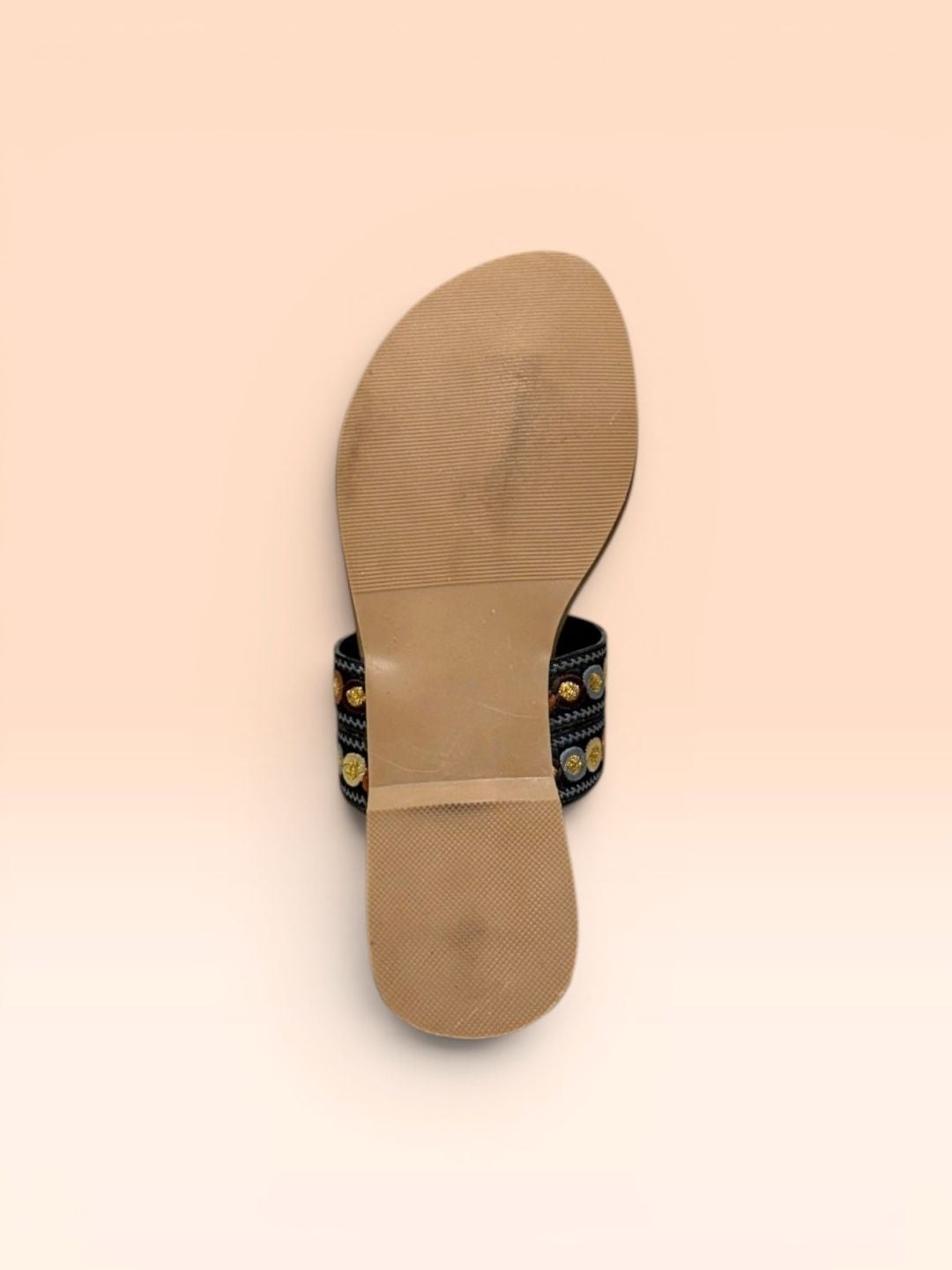 Black Casual Slip-On Sandals