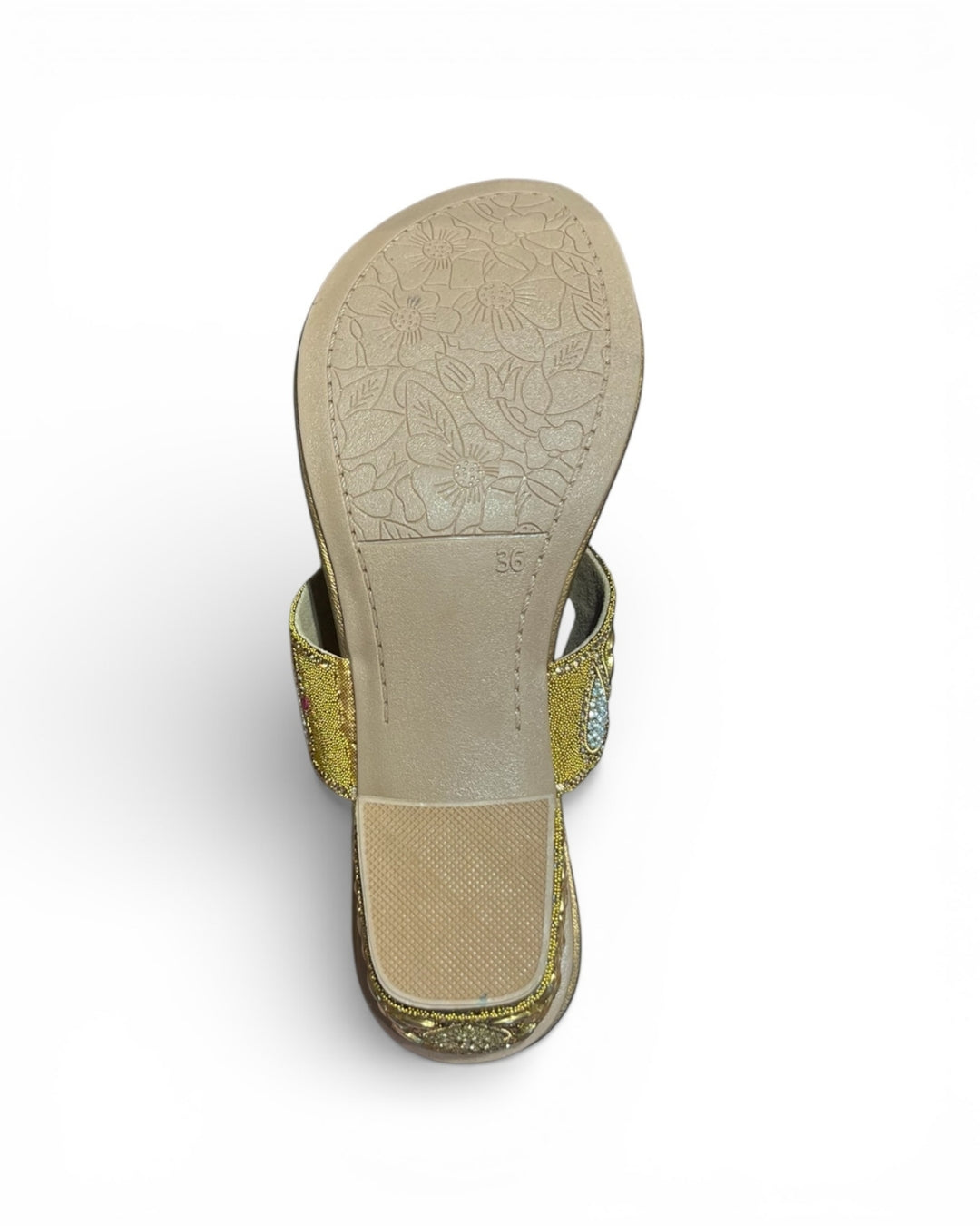 Embellished Ethnic Block Sandals