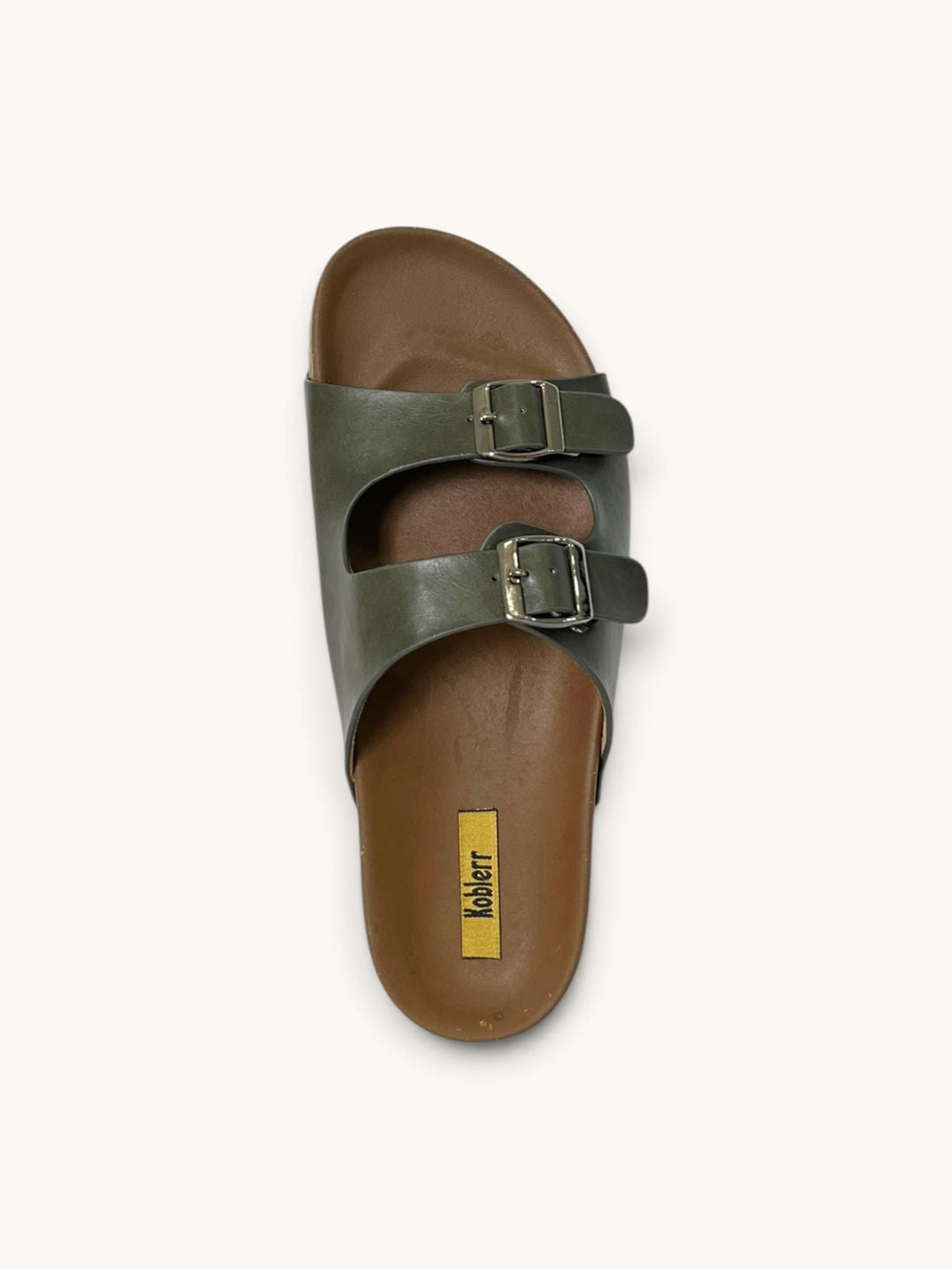 Green Double Strap Casual Sandals