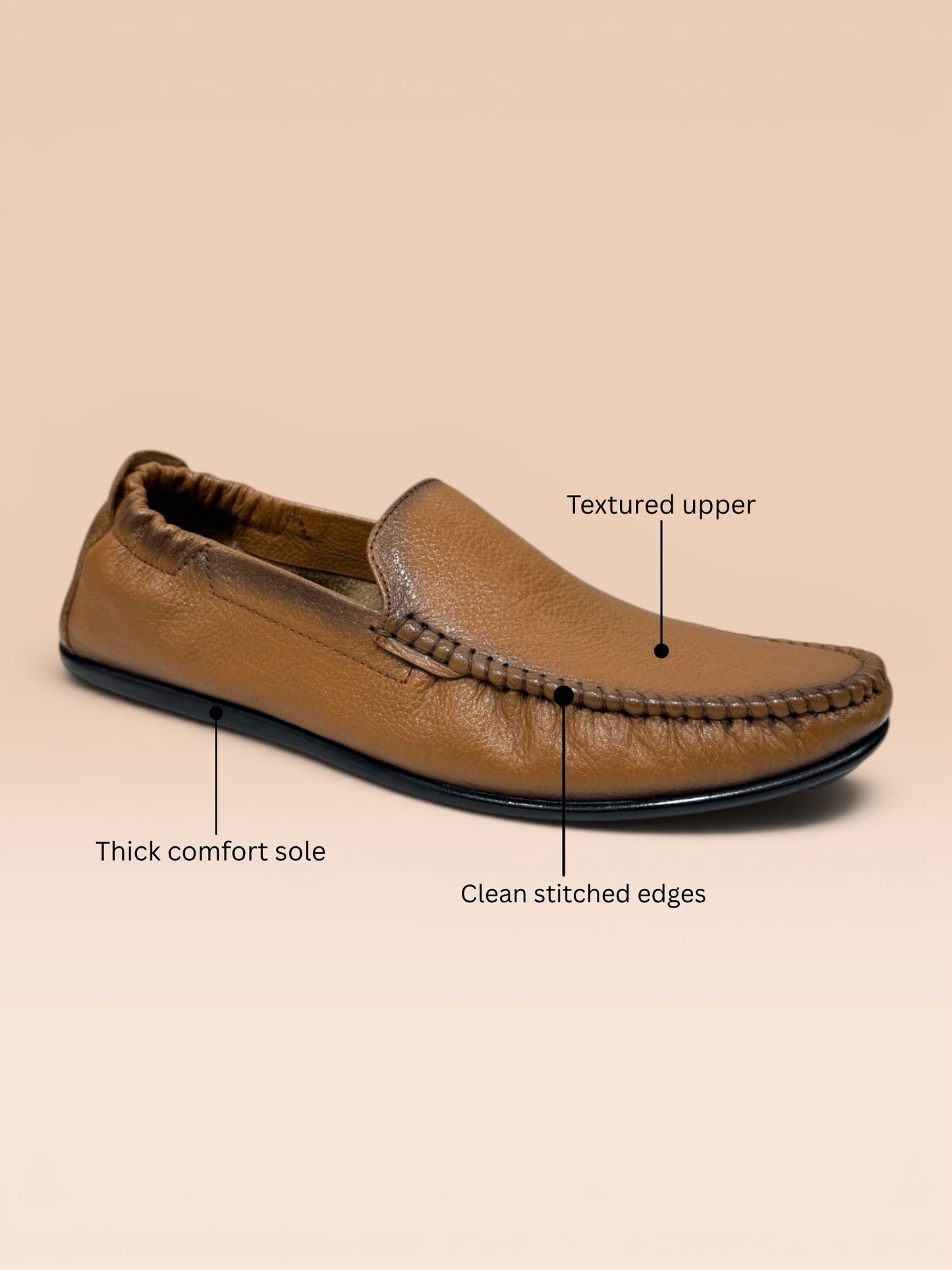 Tan Formal Driving Loafers