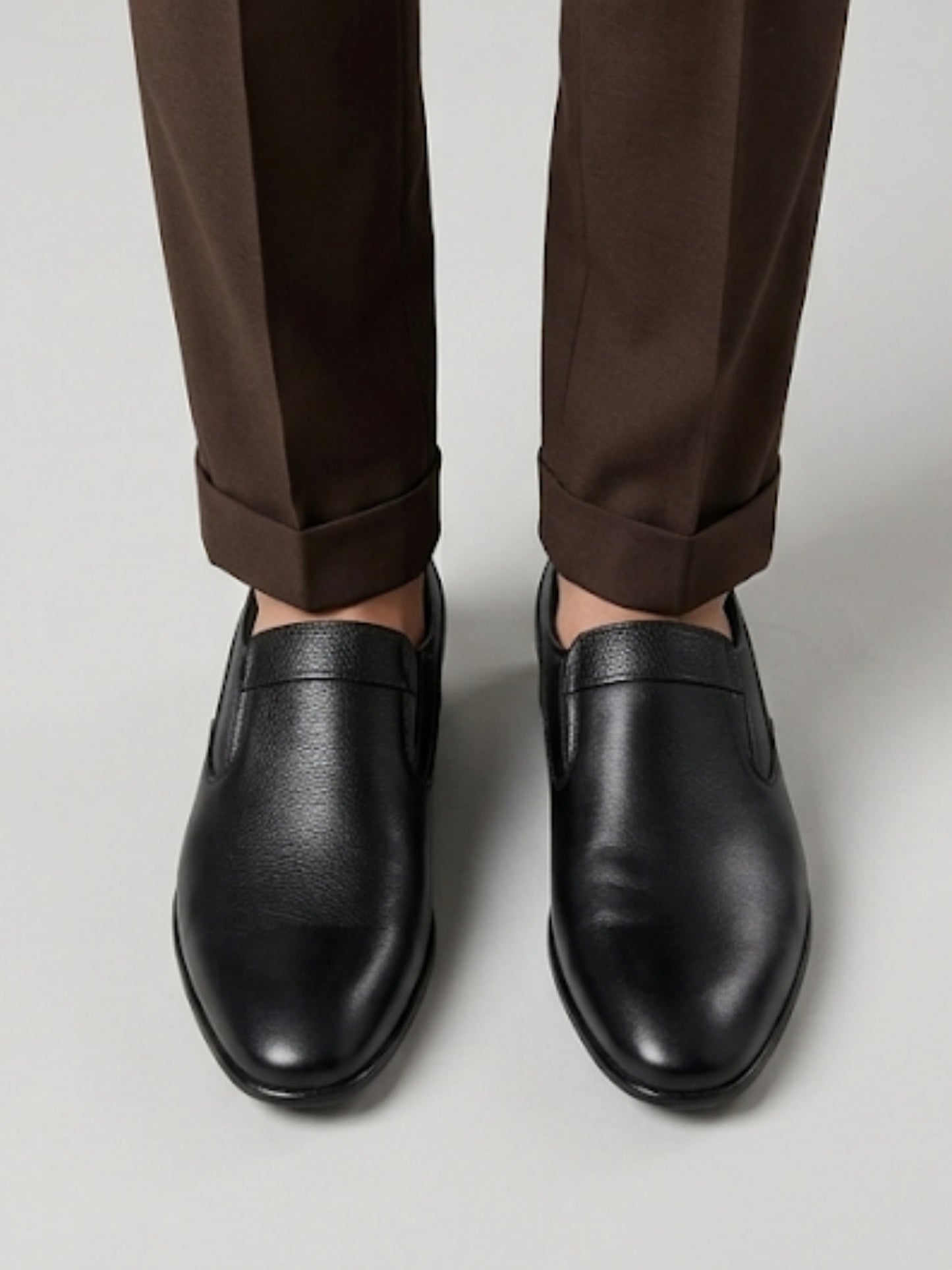 Black Casual Slip-On Shoes