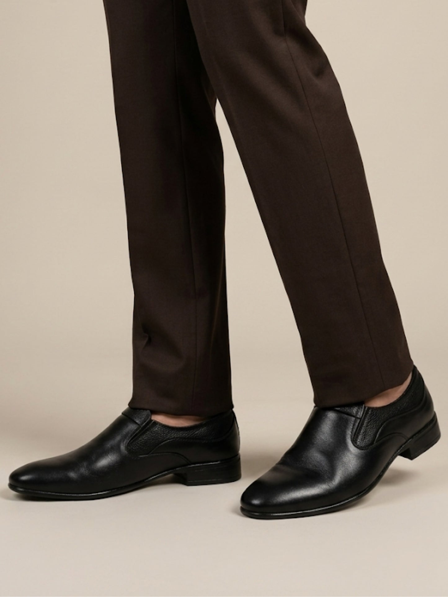 Black Casual Slip-On Shoes