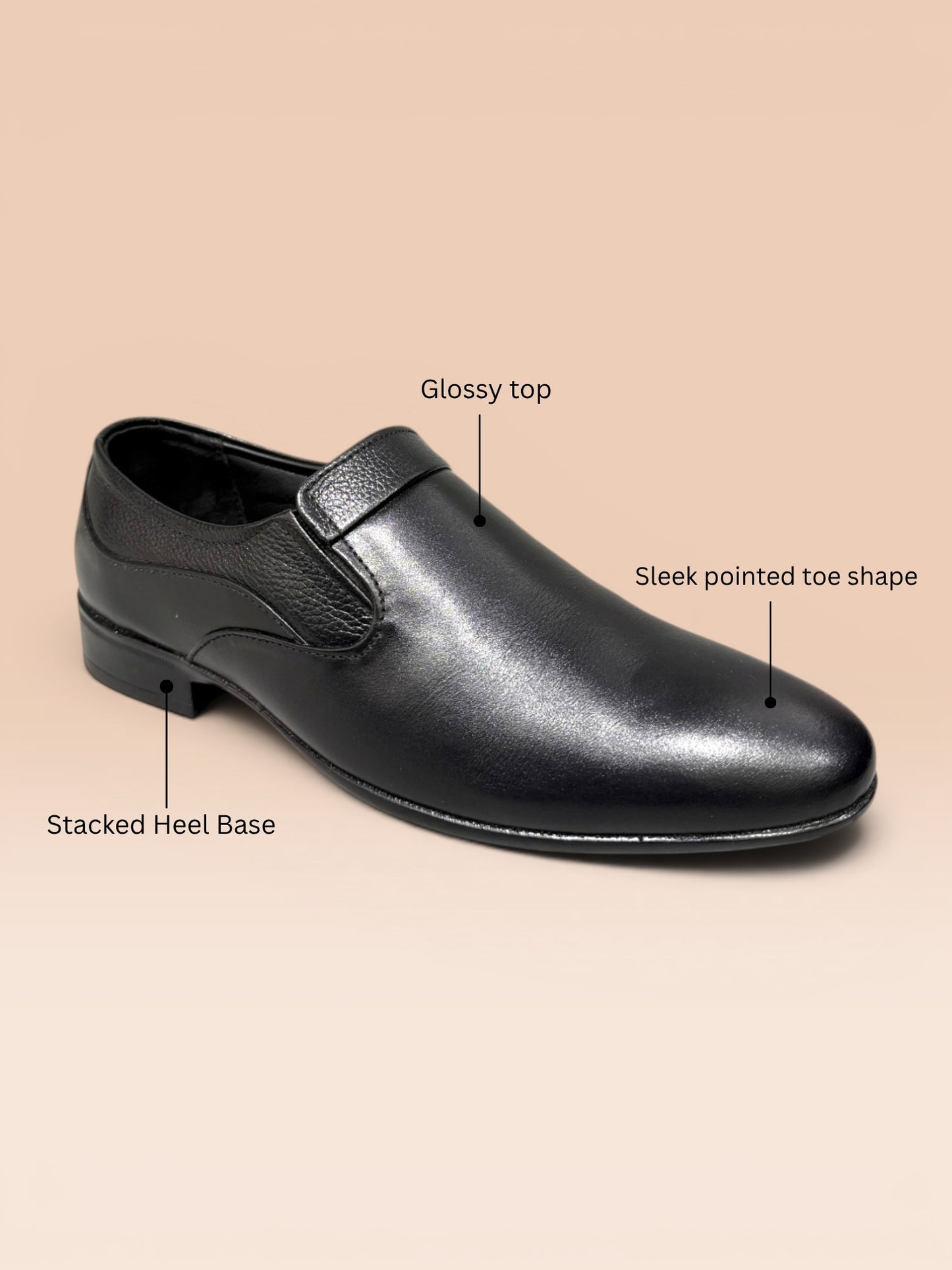 Black Casual Slip-On Shoes