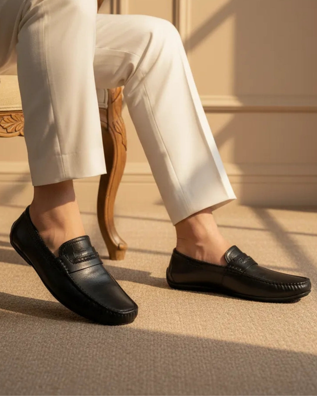 Black Men Slip-On Loafers