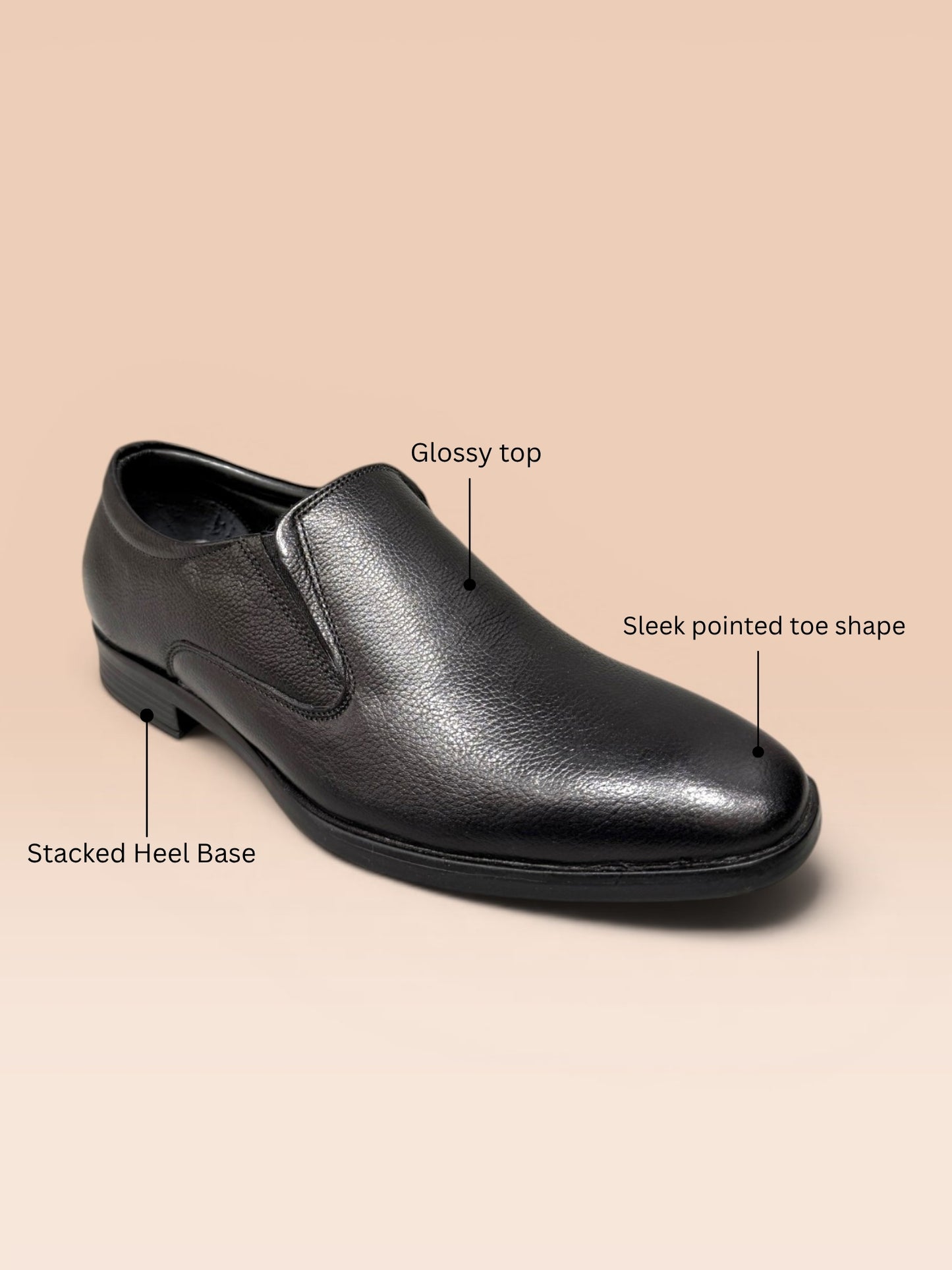 Black Formal Slip-On Shoes