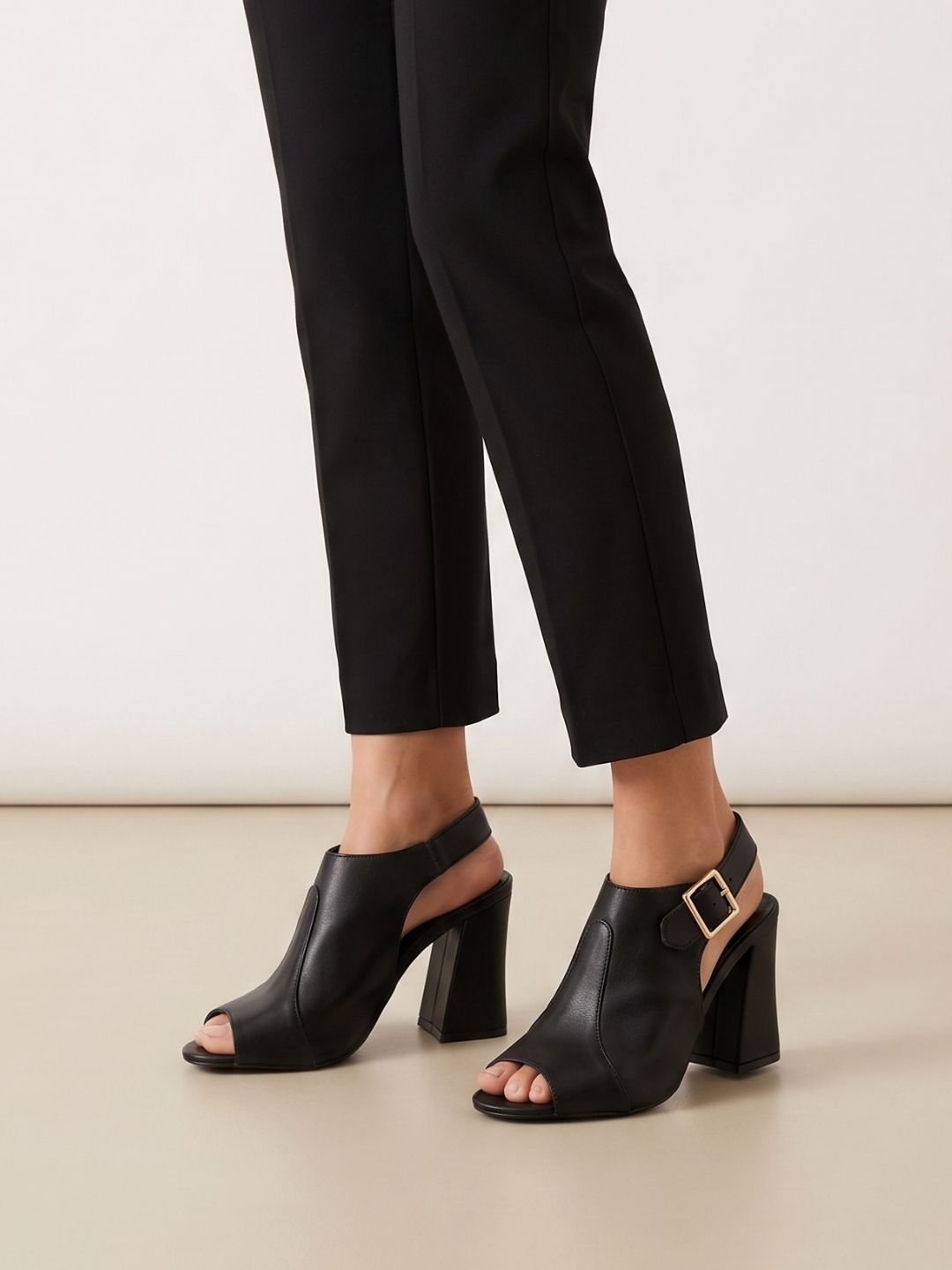 Black Women's Sleek Block Heels