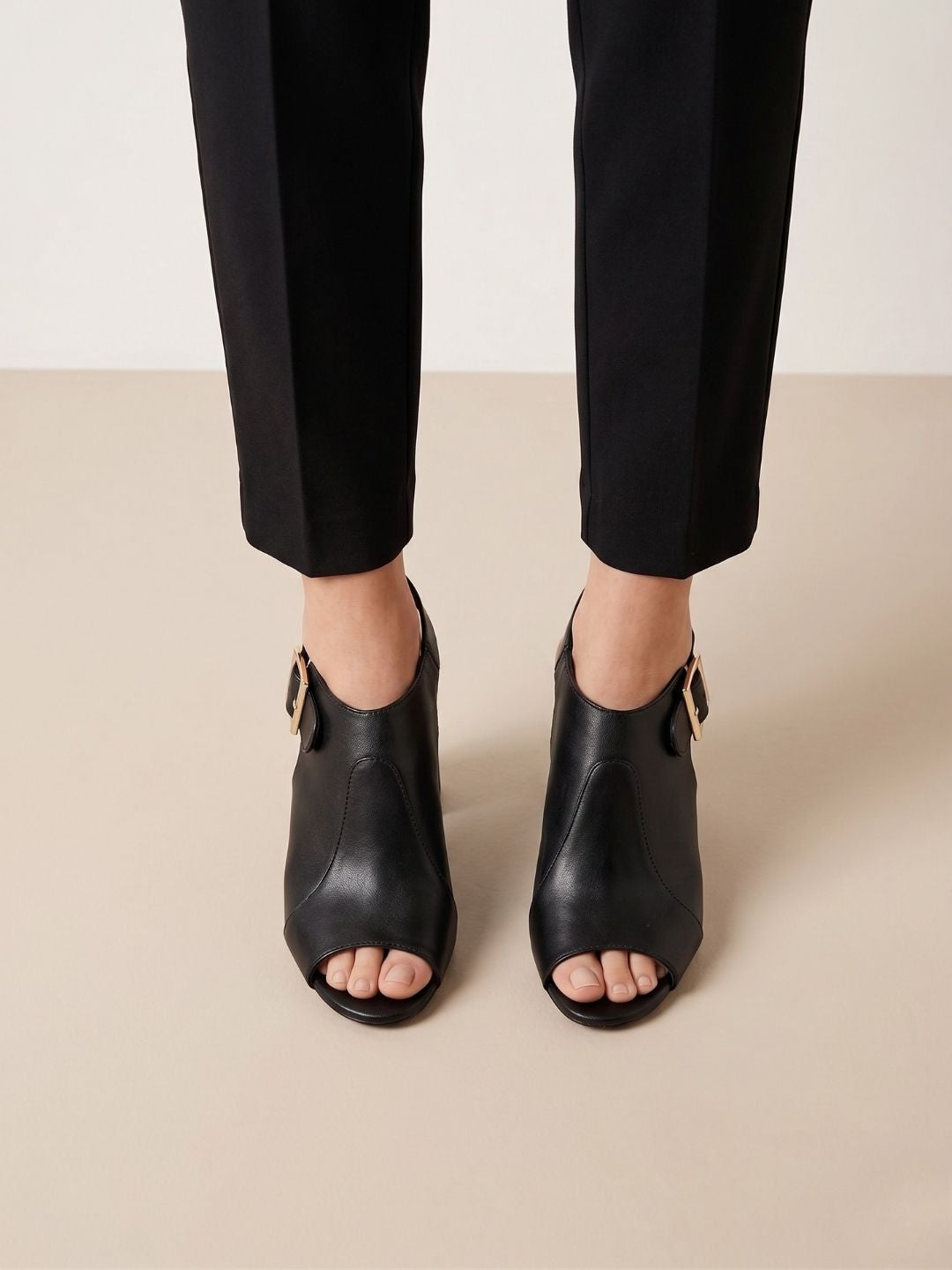 Black Women's Sleek Block Heels