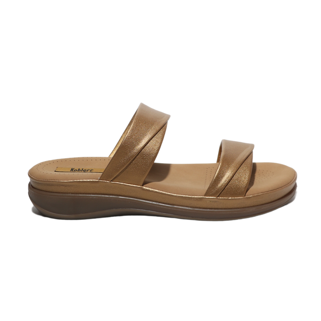 Gold Comfy Slides