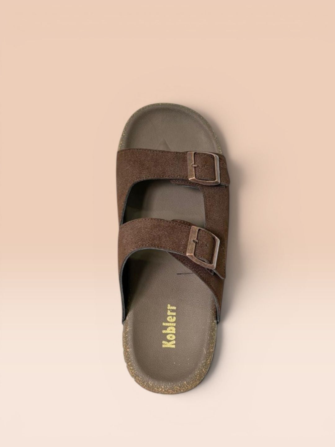 Brown Slip-On Comfort Sandals