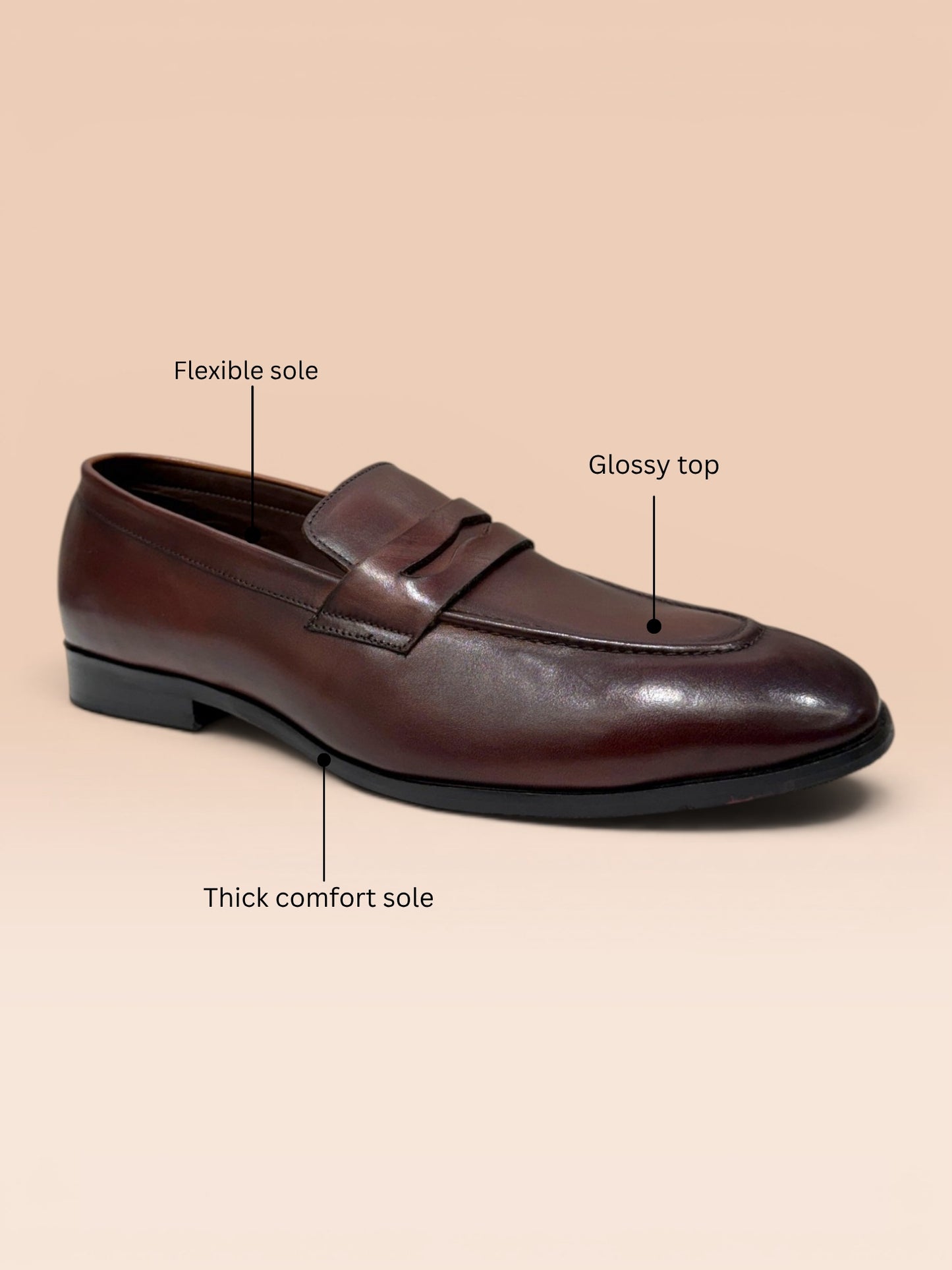 Brown Formal Penny Loafers