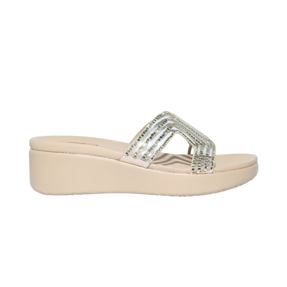 Gold beaded Wedges