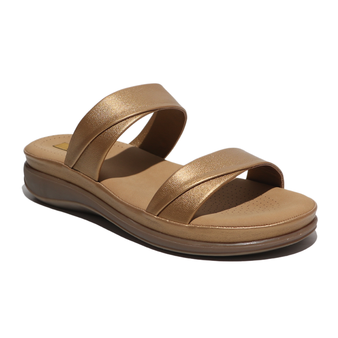 Gold Comfy Slides