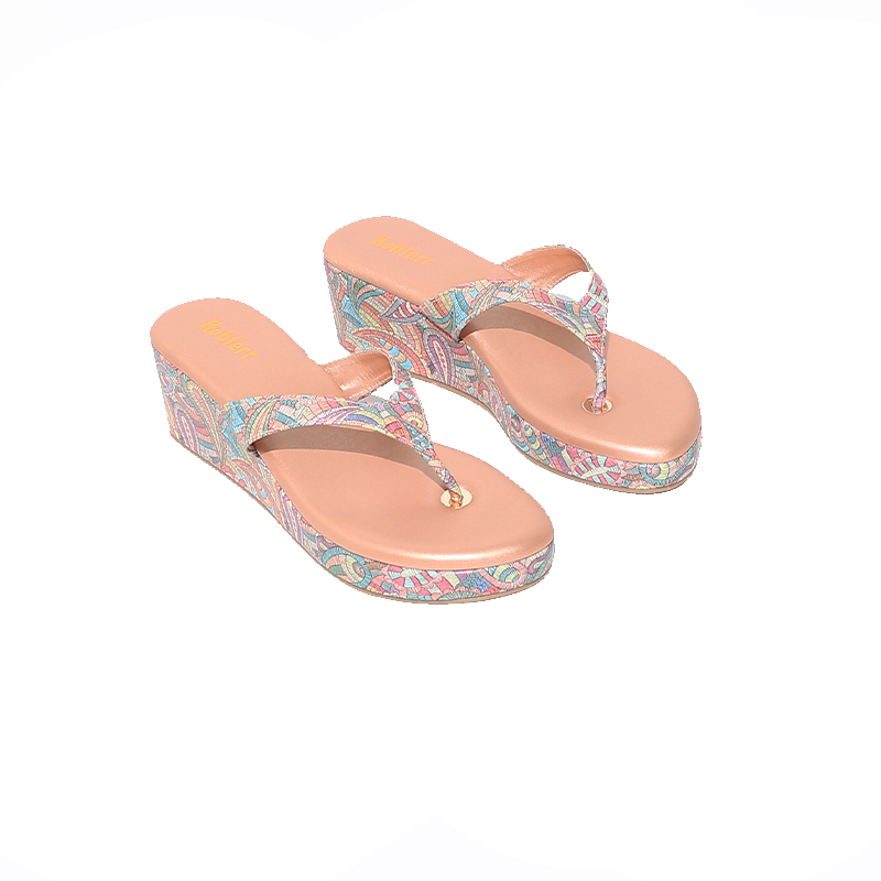 Peach Multicolor Wedges