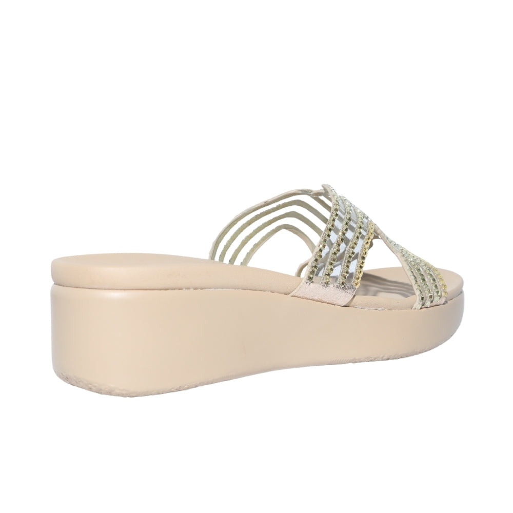 Gold beaded Wedges