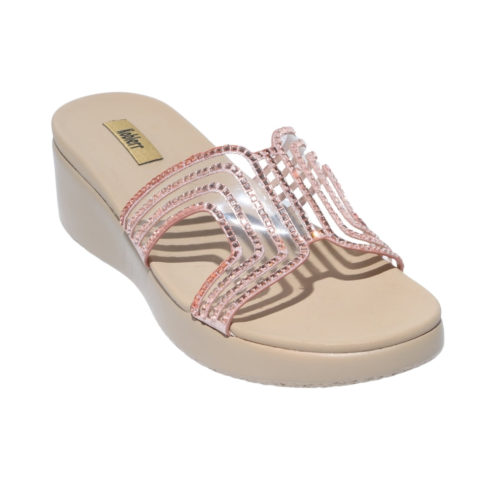 Pink beaded Wedges