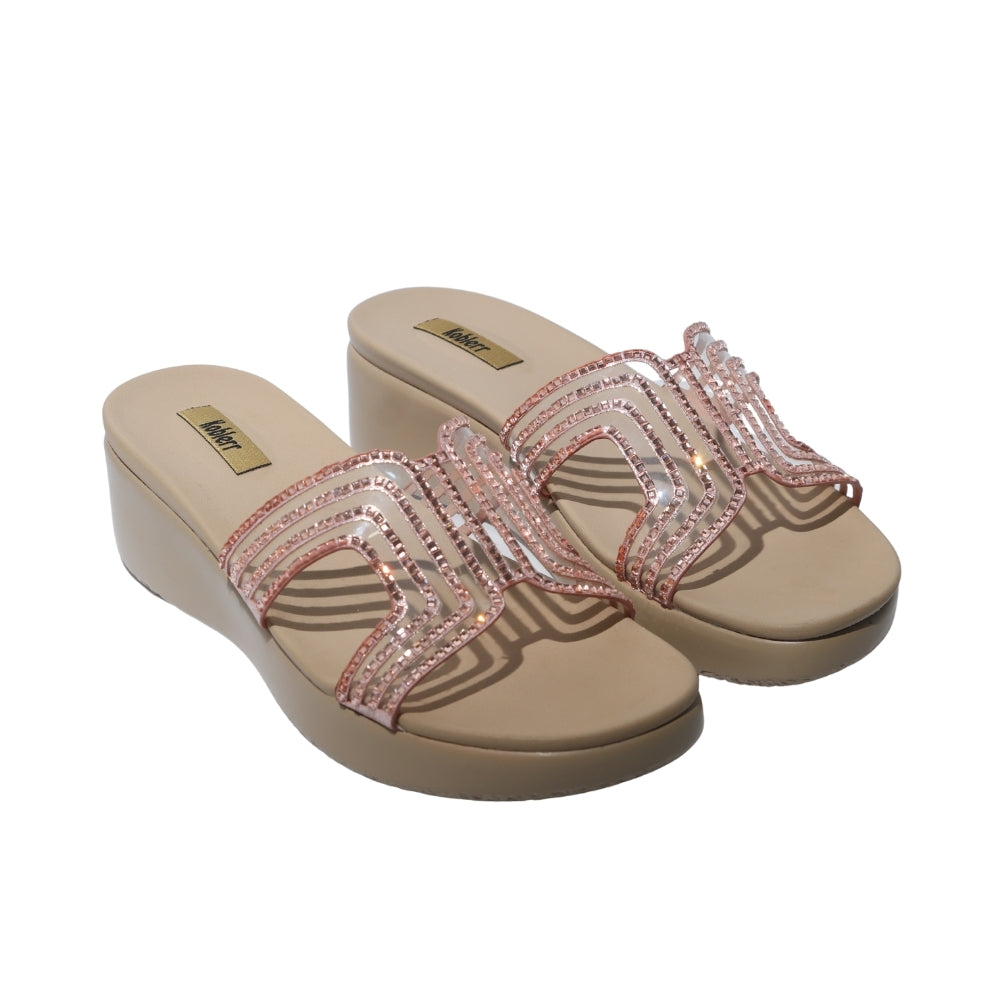 Pink beaded Wedges