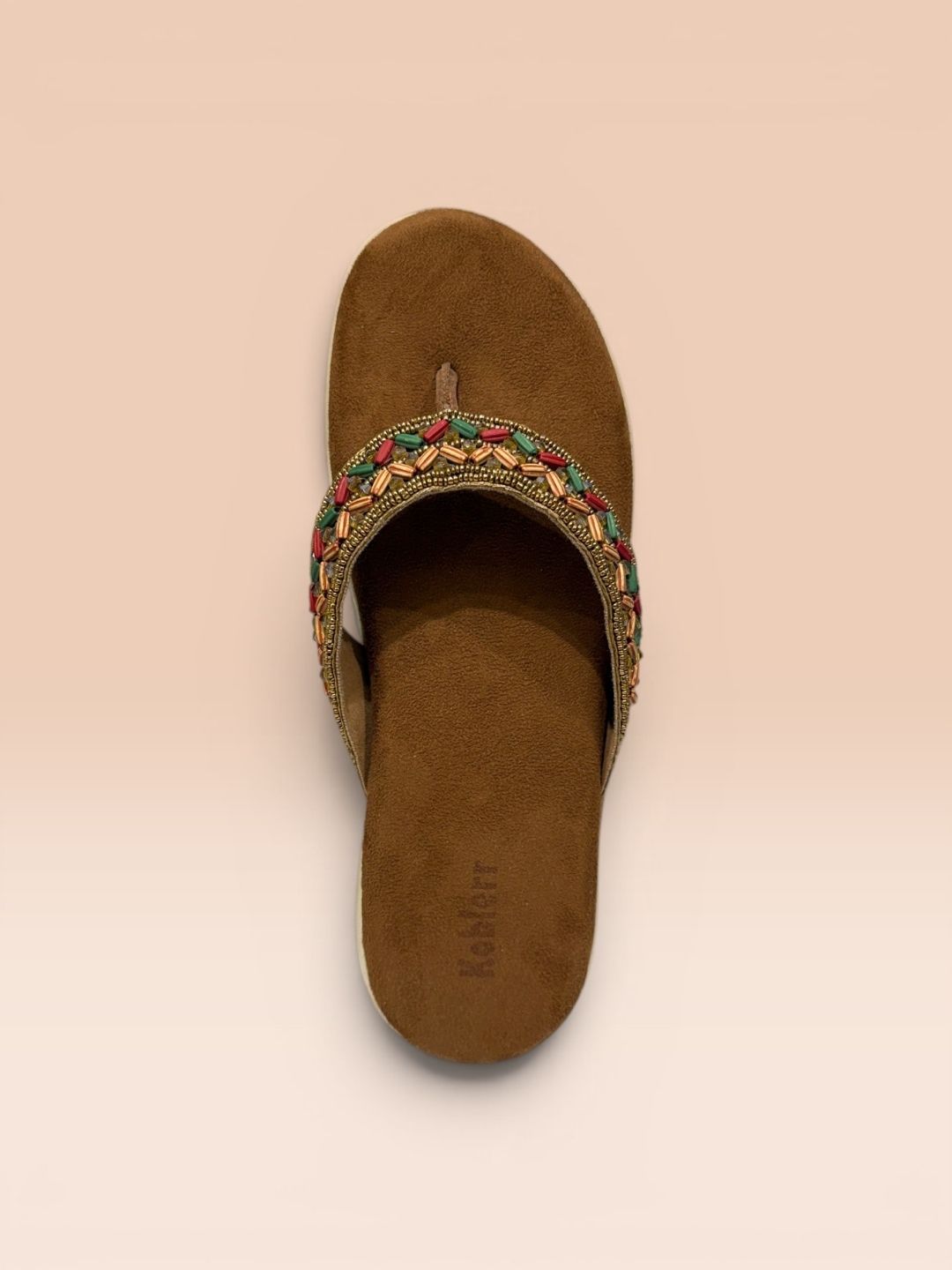 Tan Ethnic Dailywear Sandals