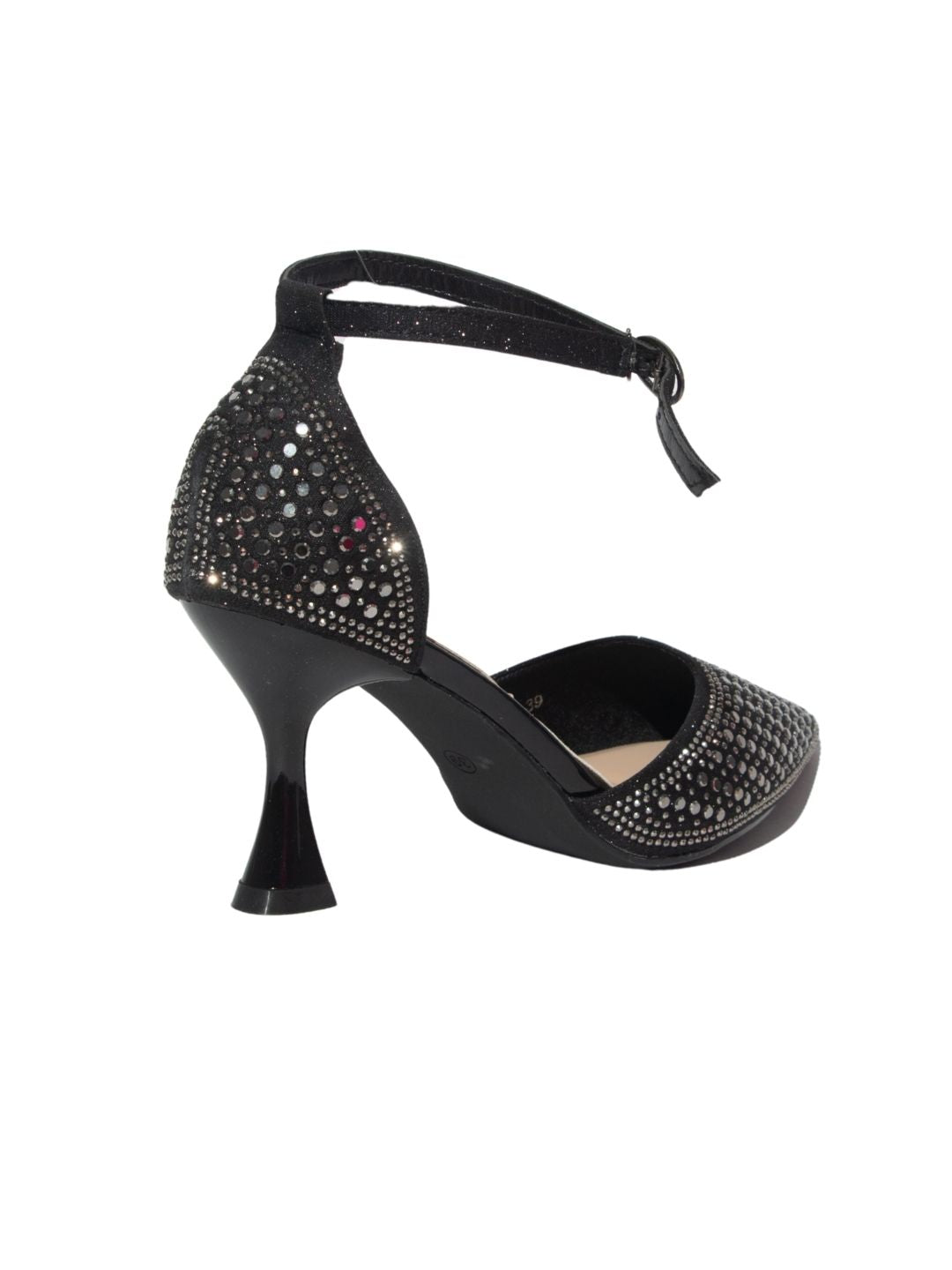 Black Embellished Party Heels