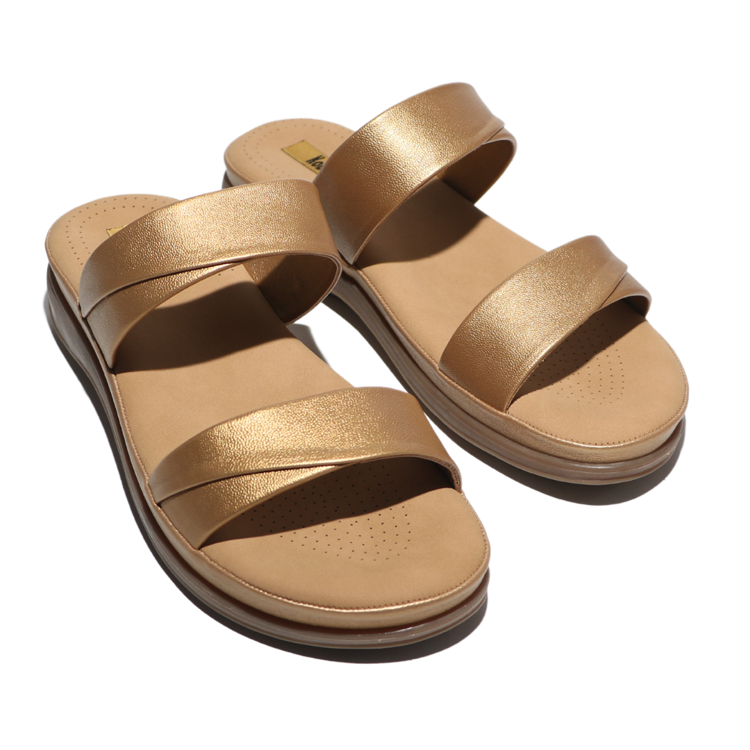 Gold Comfy Slides