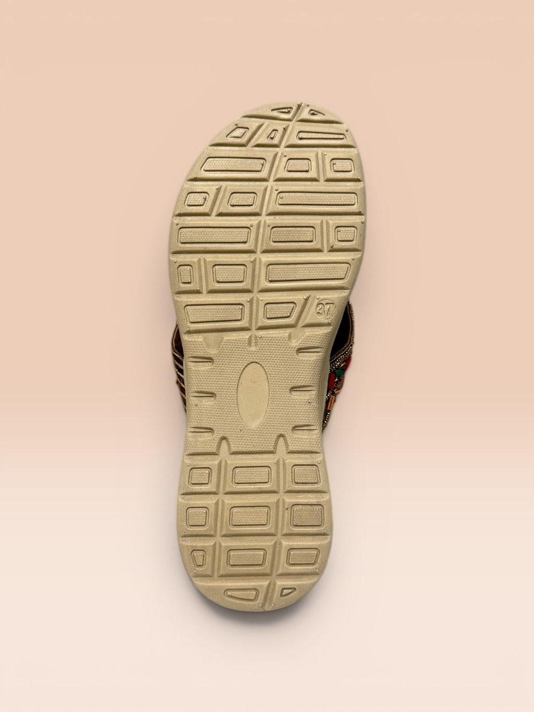 Tan Ethnic Dailywear Sandals