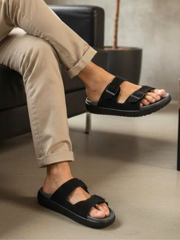 Men's Black Comfort Sandals