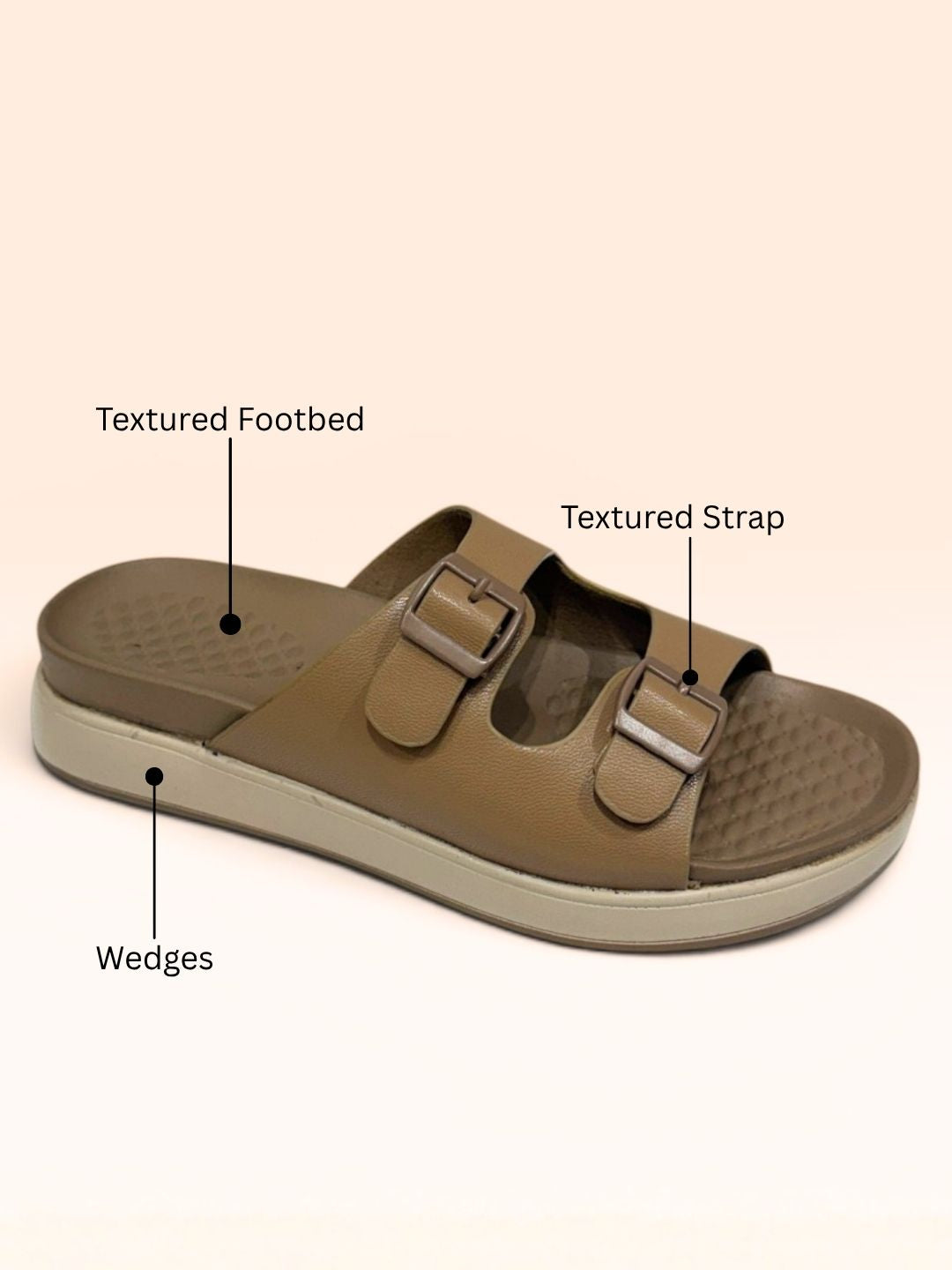 Beige Women's Comfort Sandals