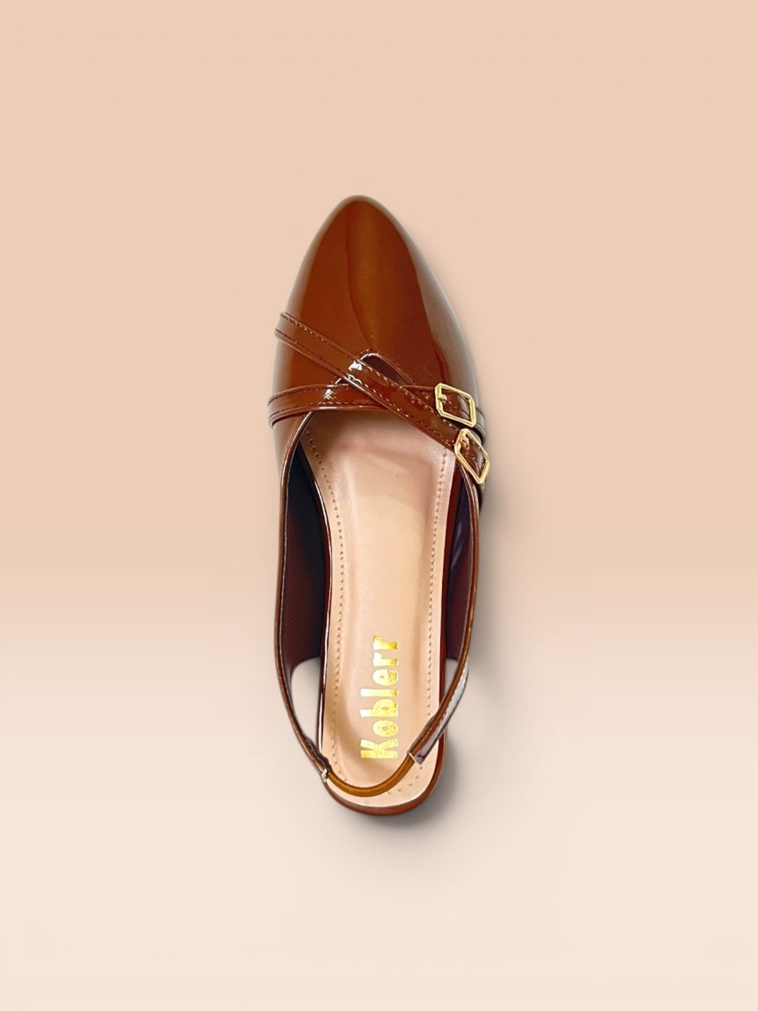 Brown Buckle Slingback Sandals