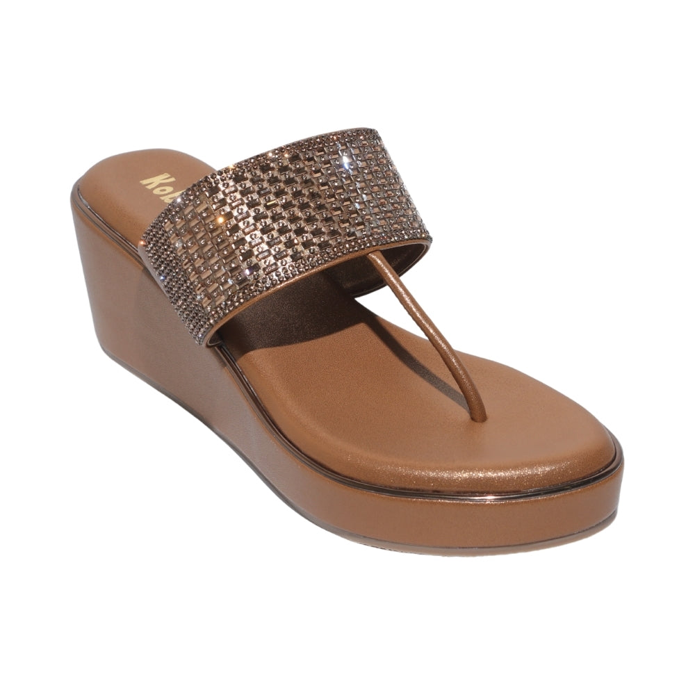 Gold beaded Wedges