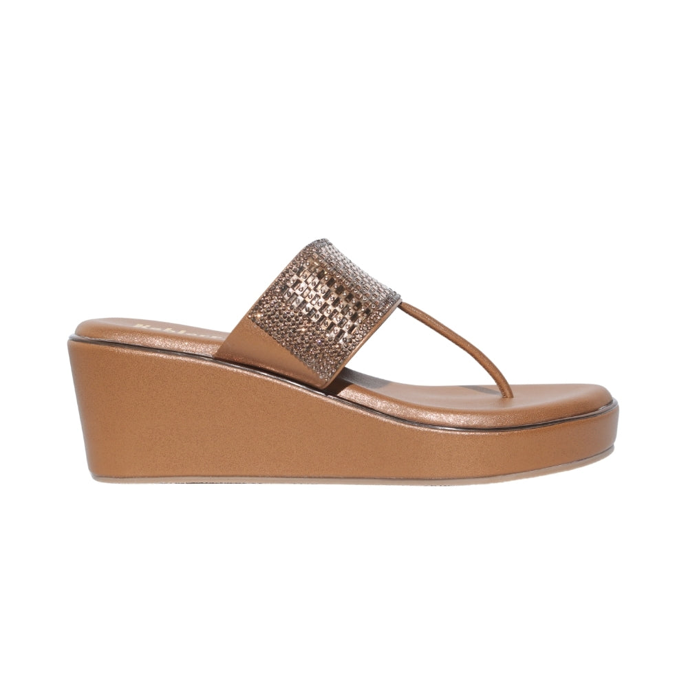 Gold beaded Wedges