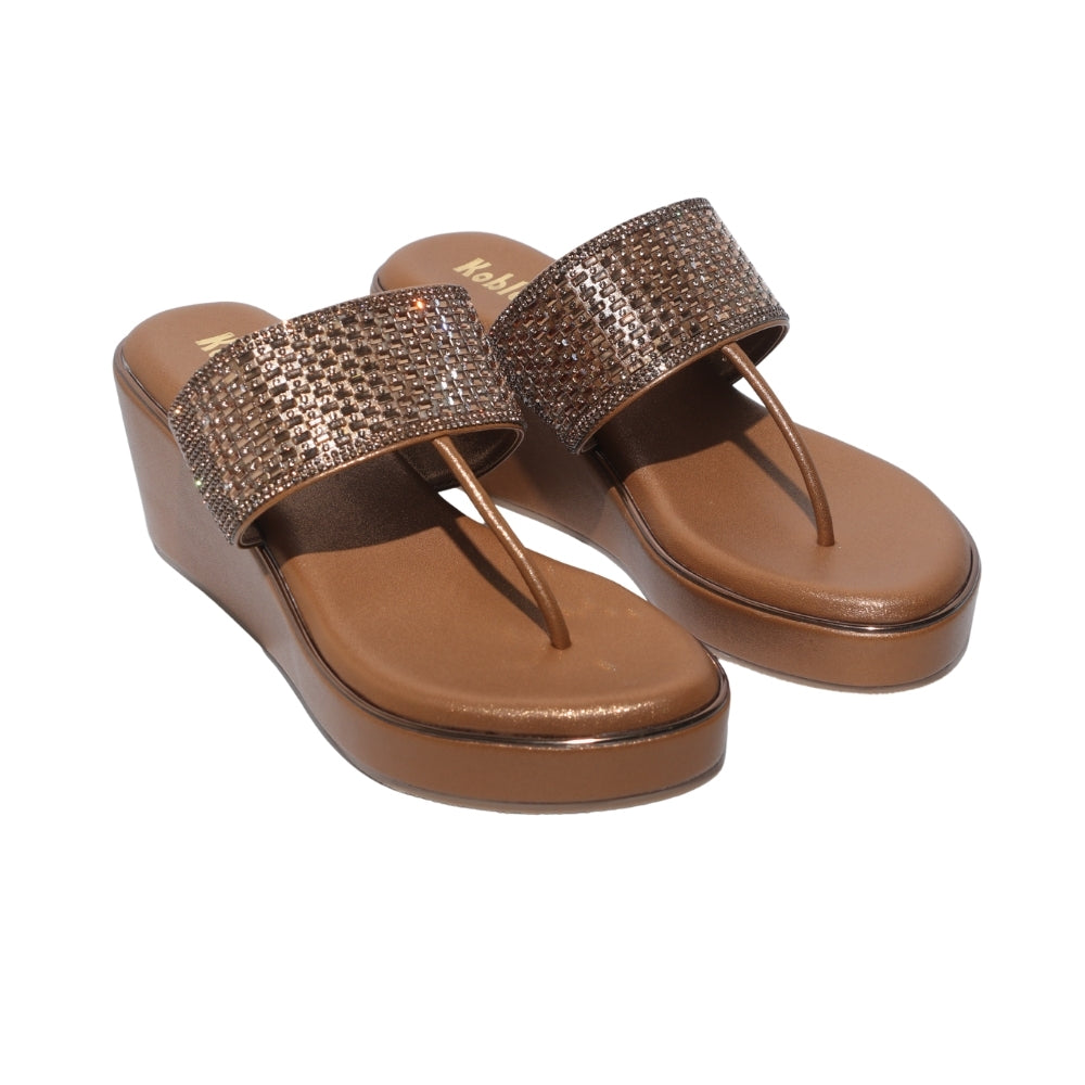 Gold beaded Wedges