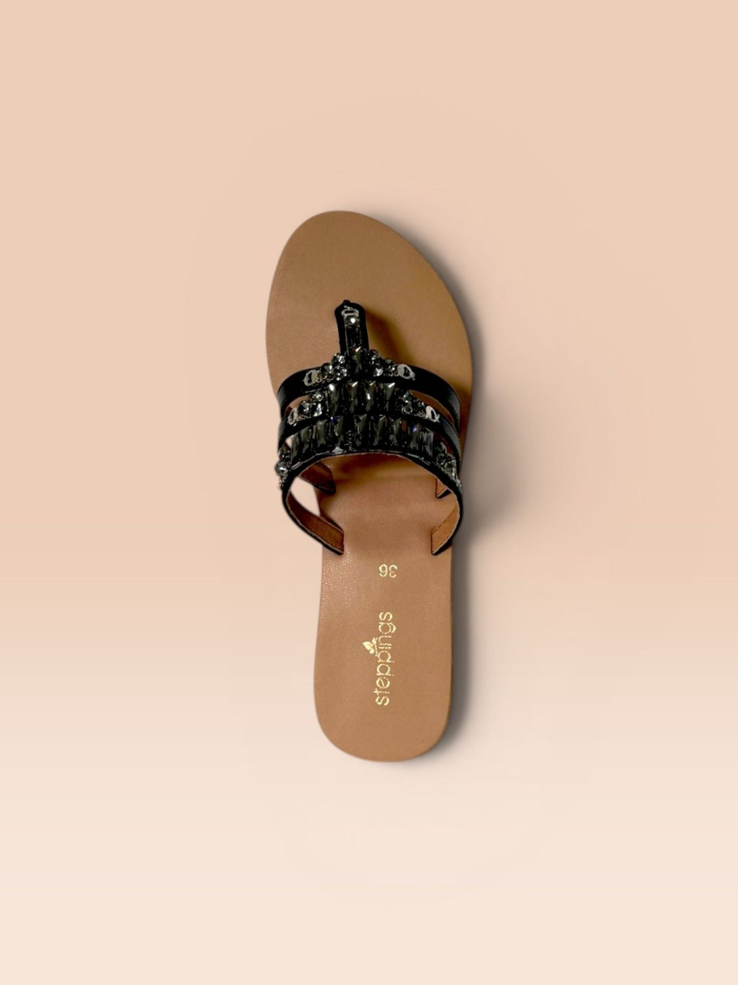 Black T-Strap Flats
