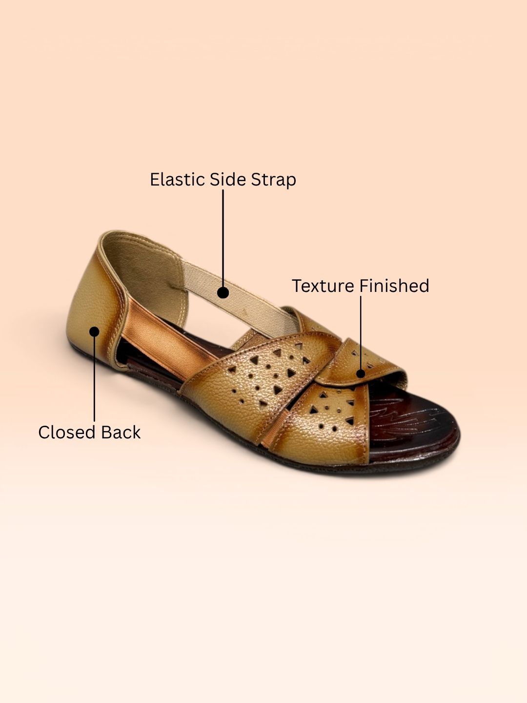Beige women Cross strap sandals
