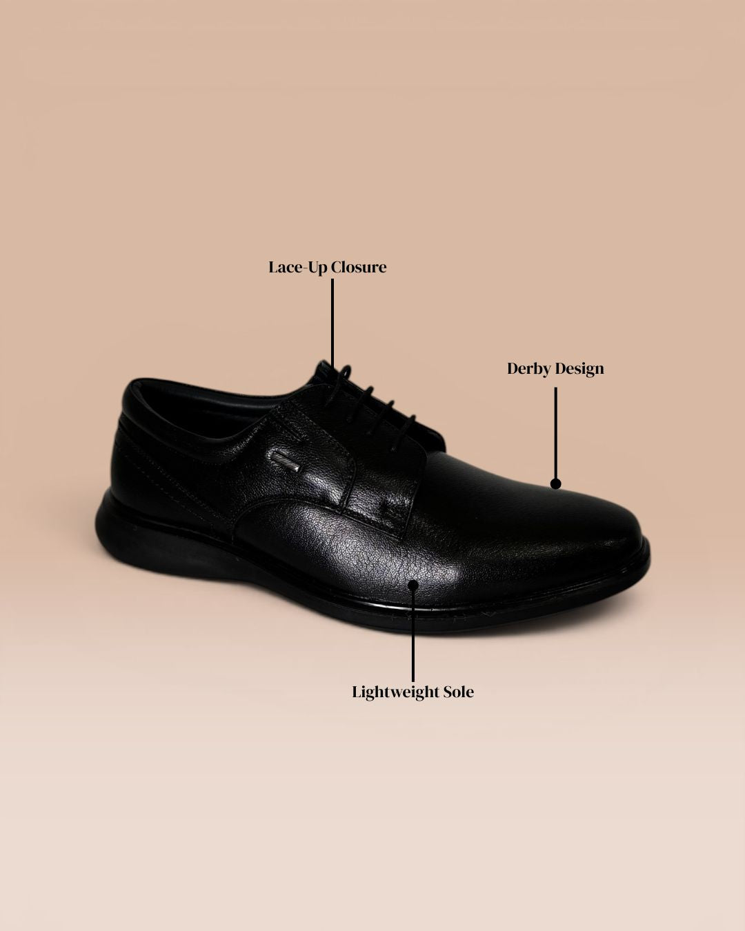 Black Formal Derby Shoes