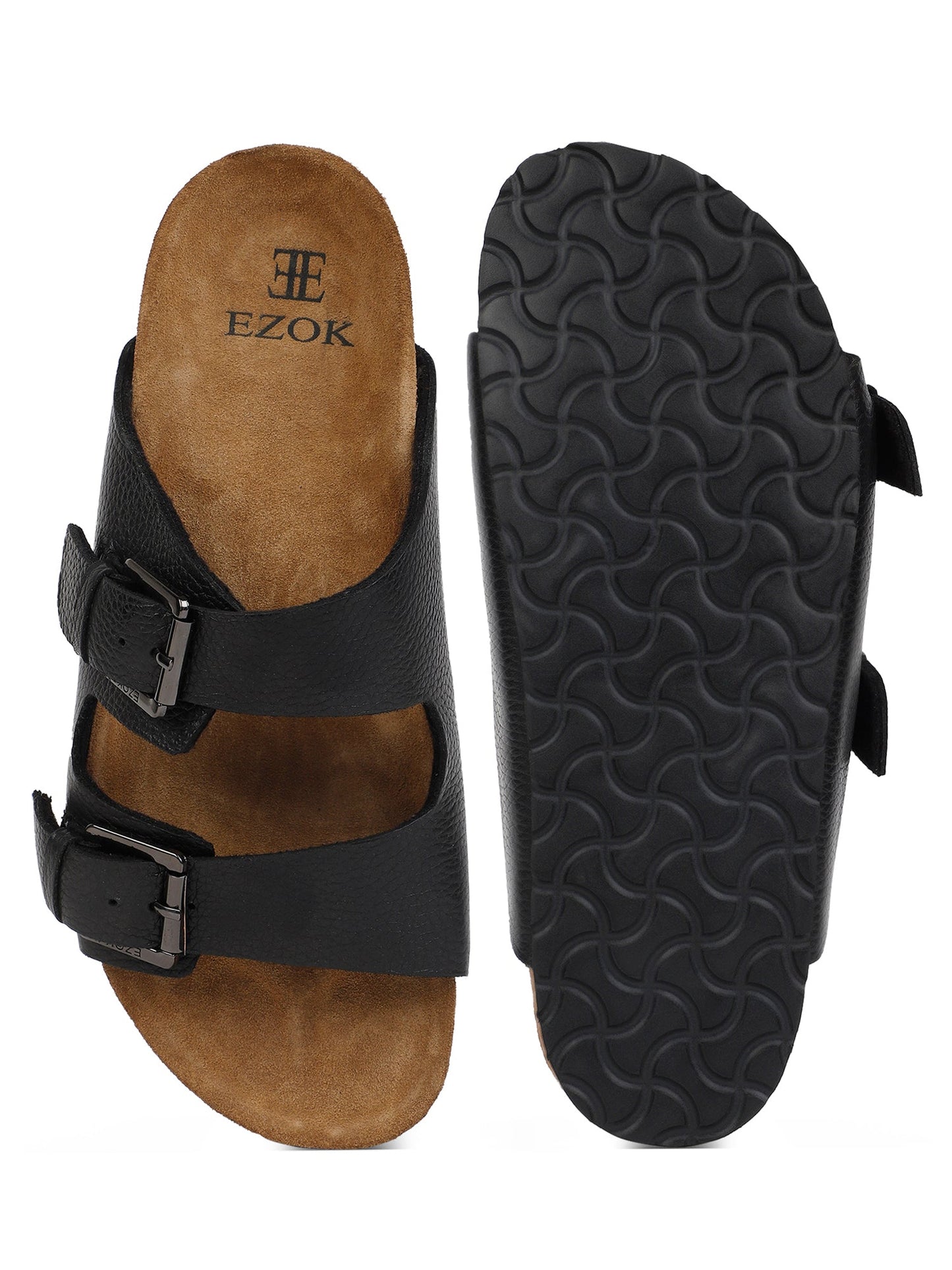 Leather Sandal For Men (Black)