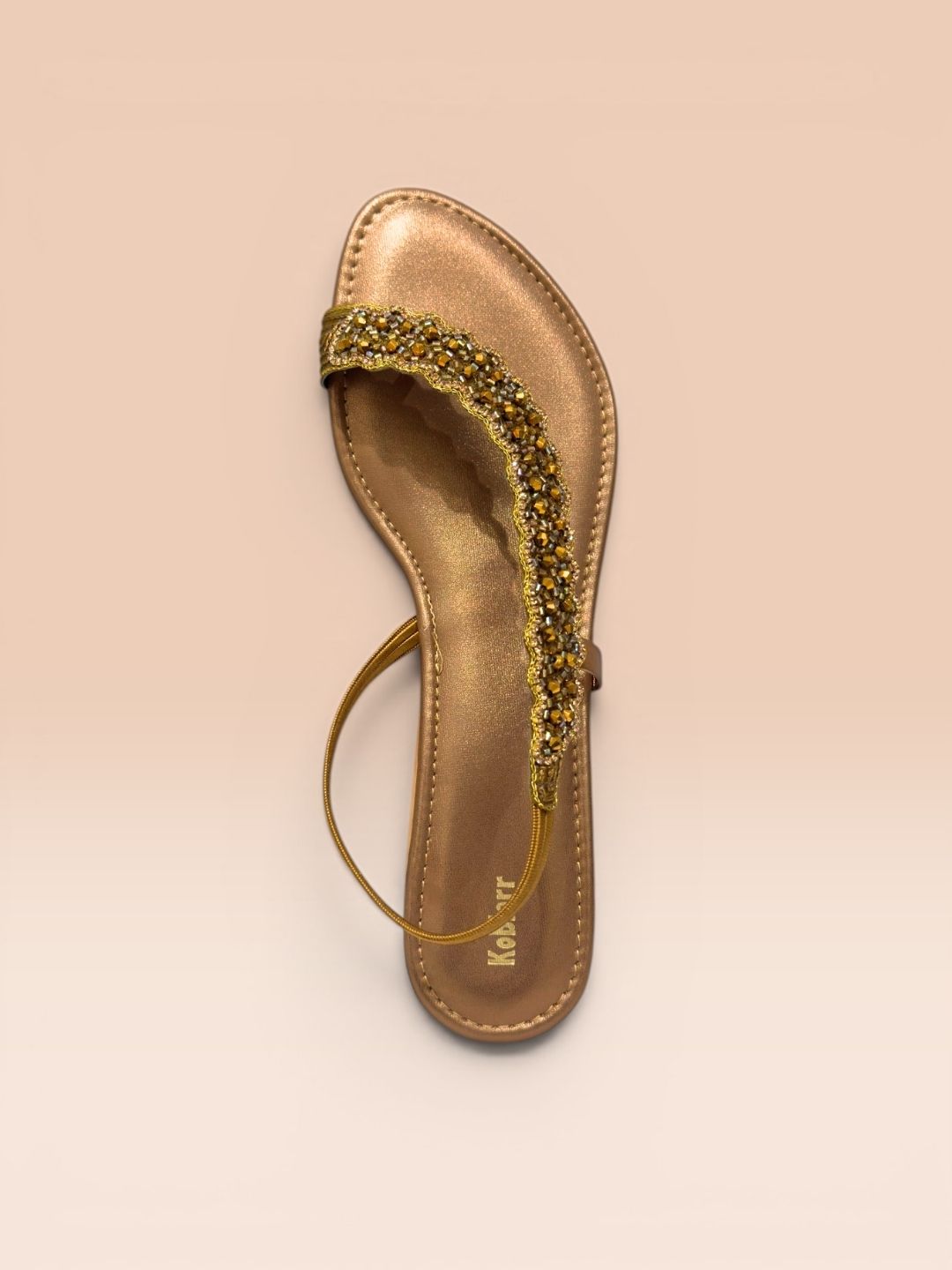 Tan Embellished Fancy Sandals