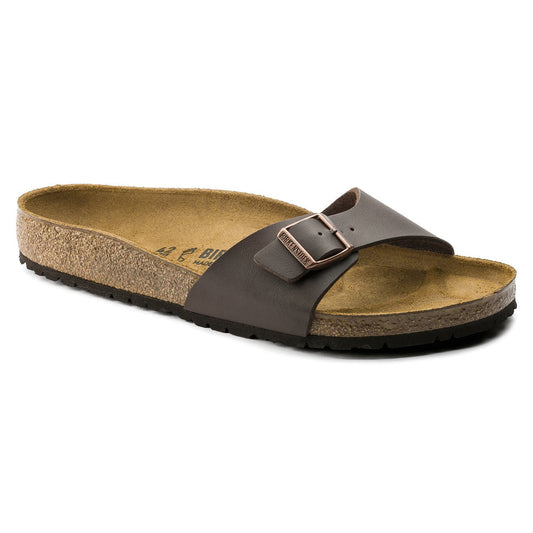 Madrid Birko-Flor in Brown Womens Slides