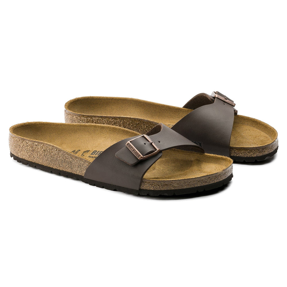 Madrid Birko-Flor in Brown Womens Slides