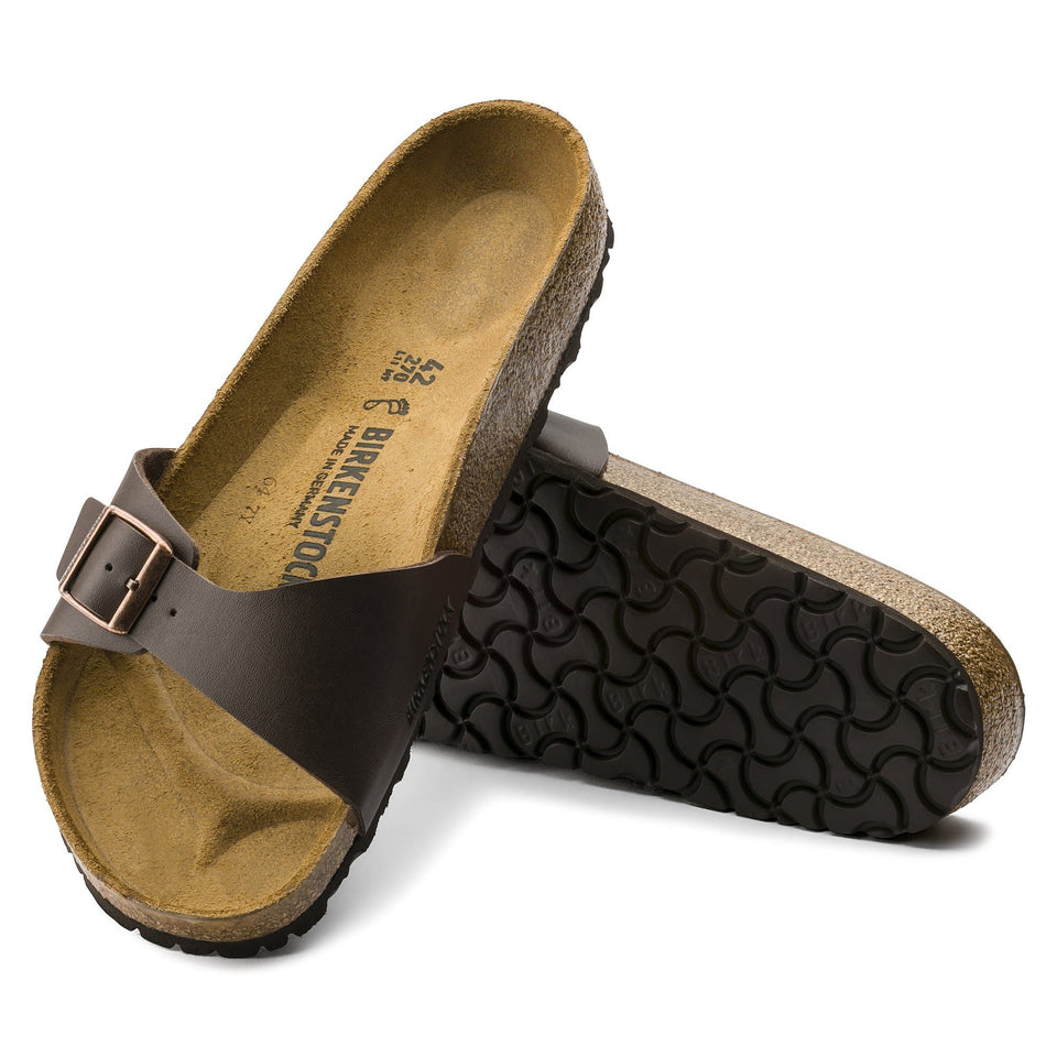 Madrid Birko-Flor in Brown Womens Slides