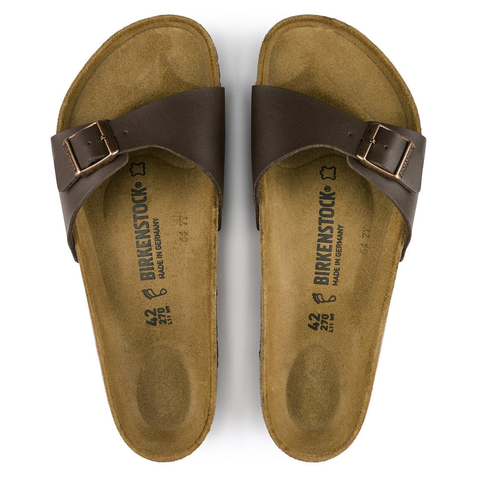 Madrid Birko-Flor in Brown Womens Slides