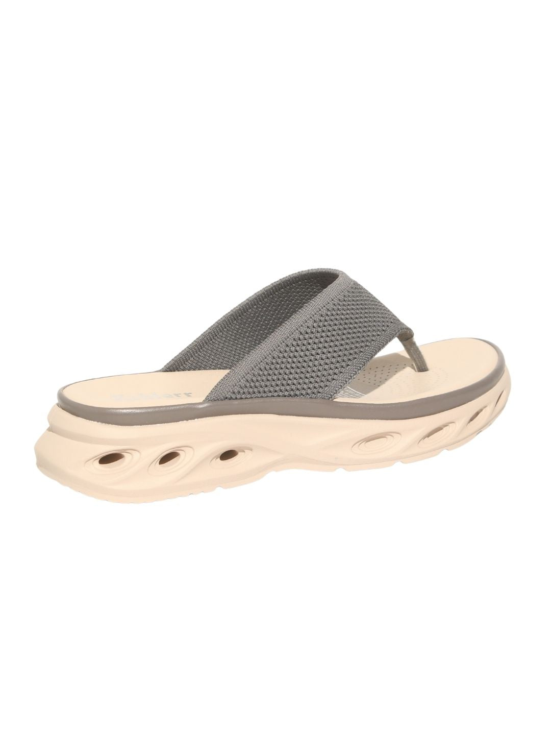 Grey Thong Textured Sandals